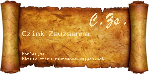 Czink Zsuzsanna névjegykártya