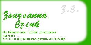 zsuzsanna czink business card